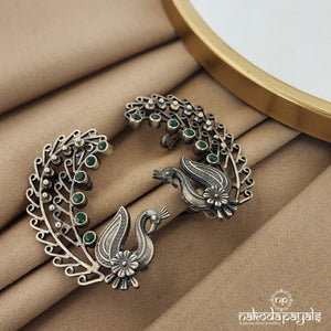 Greeny Peacock Splendor Earcuff (S8931)