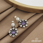 Circular Amethyst Studs (S8681)