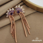 Purplish Floral Earrings (St2297)