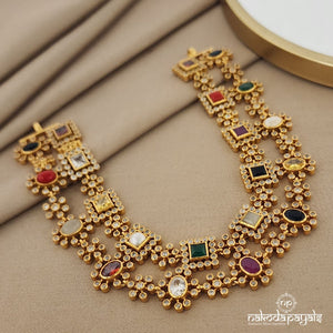 Gorgeous Navarathna Short Neckpiece (Gn936)