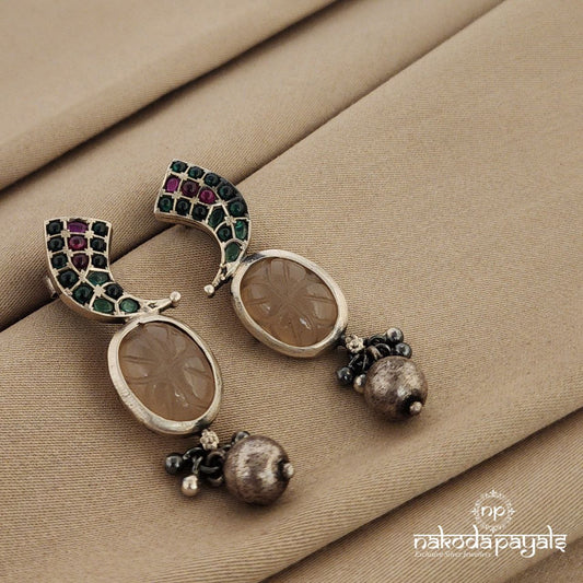 Rose Quartz Chandbali (C8820)