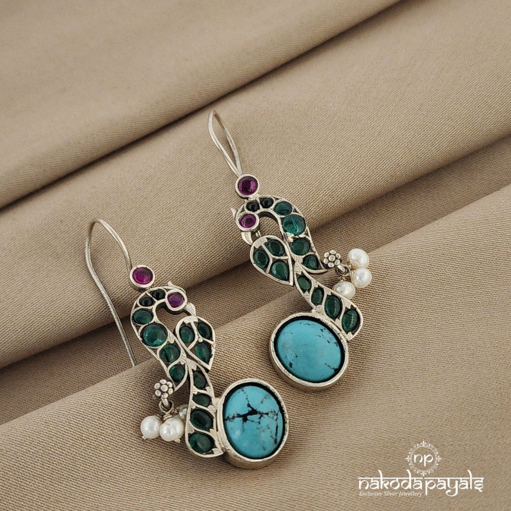 Peacock with Turquoise Hangings (C8826)