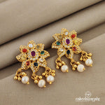 Floral Navarathna Studs (Ge6999)