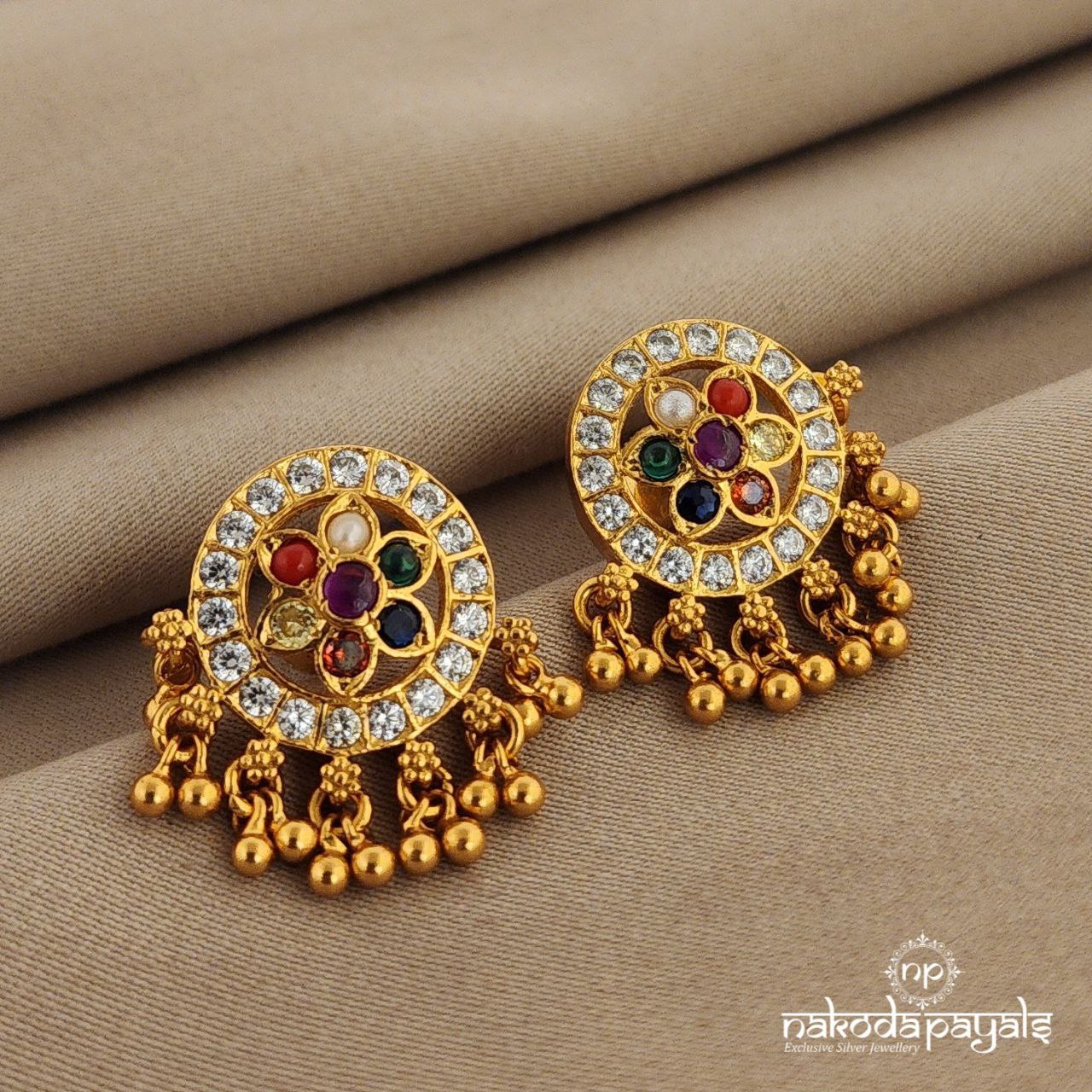 Small Navarathna Studs (Ge6984)