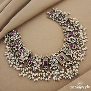 Pinkish Guttapusalu Short Neckpiece (N9189)