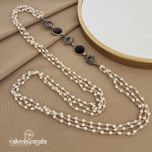 smoky quartz Pearled Mope Mala (N9223)