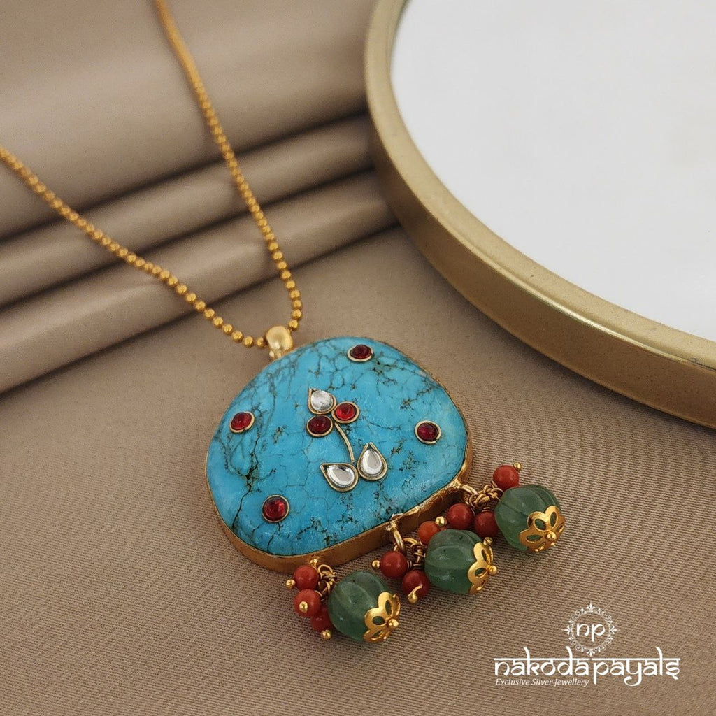 Turquoise Long Neckpiece (Gn1000)