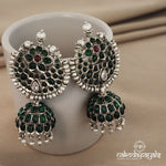 Half Moon Floral Kempu Jhumka (J5332)