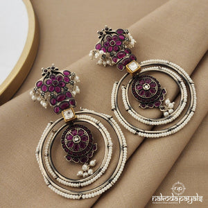 Circular Floral Dual tone Chandbali (DT0999)