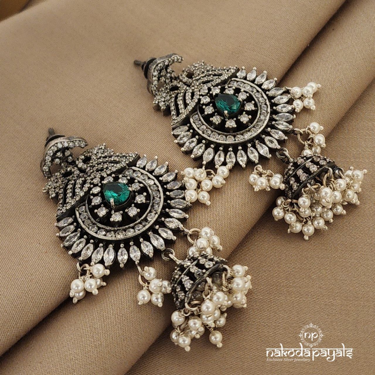 Greeny Floral Chandbali (C8844)