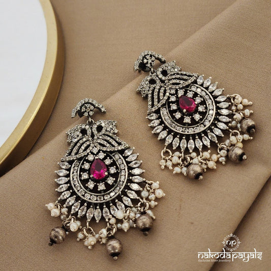 Gorgeous Ruby Chandbali (C8841)