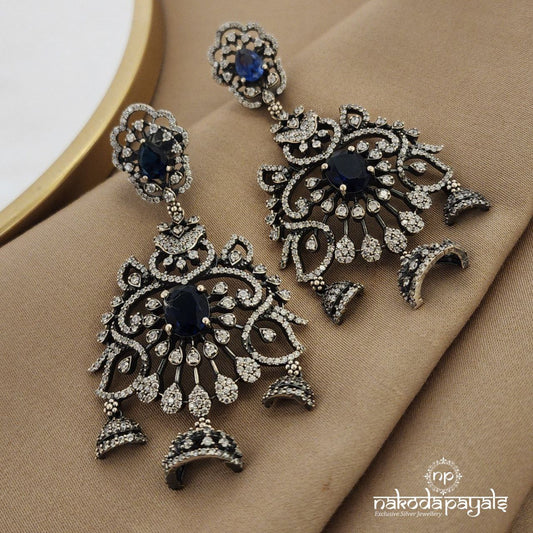 Blue Sapphire Chandbali (C8834)