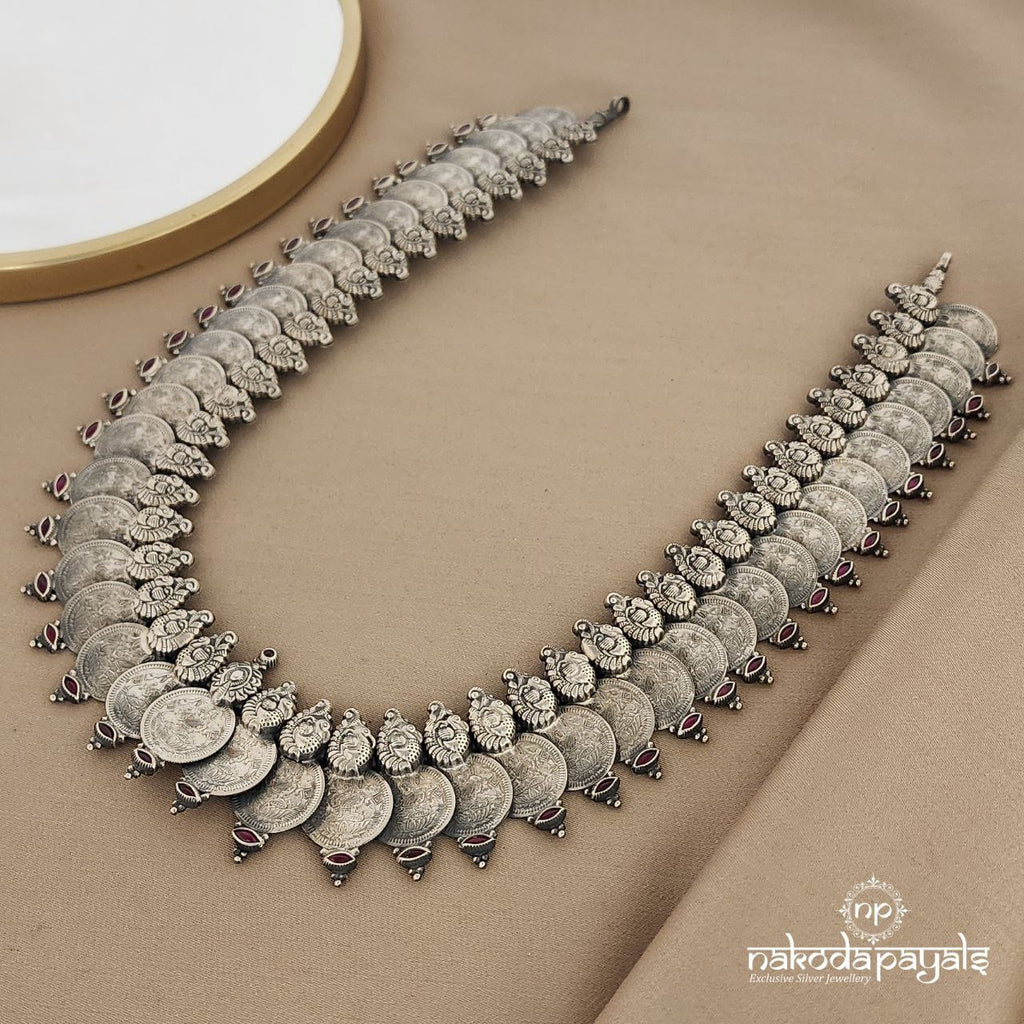 Coined GajaLakshmi Long Neckpiece (N9264)