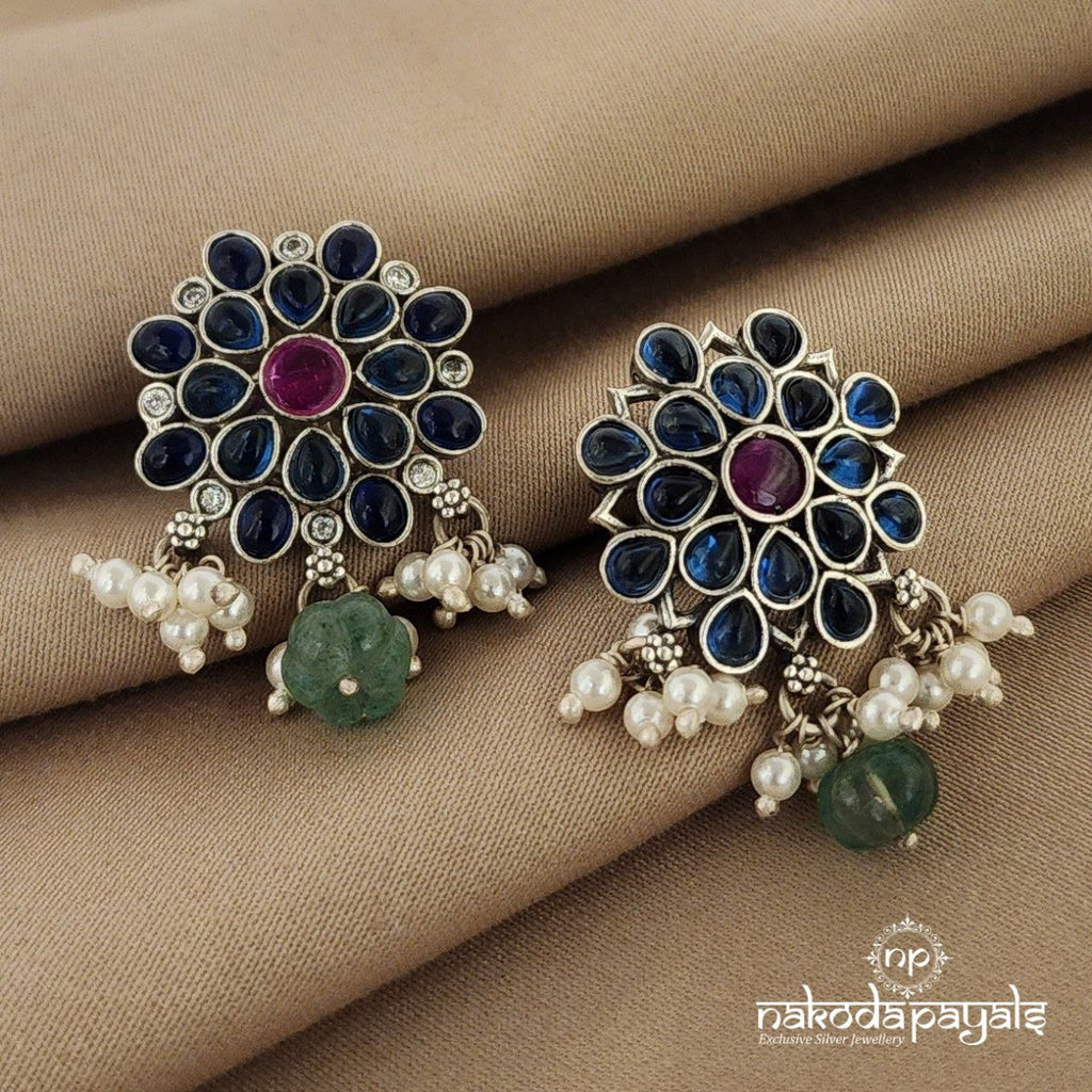 Sapphire Floral Studs (S8979)