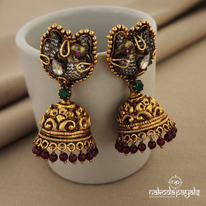 Peacock Jhumka (Ge7093)