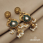 Greeny Kundan Drop Chandbali (Ge7100)