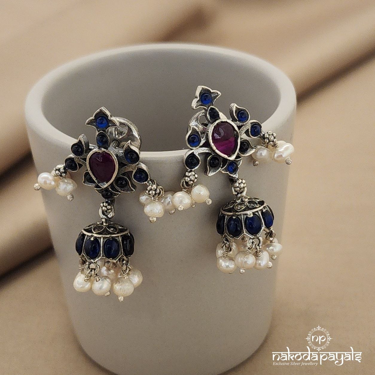 Blueish Small Jhumka (J5351)