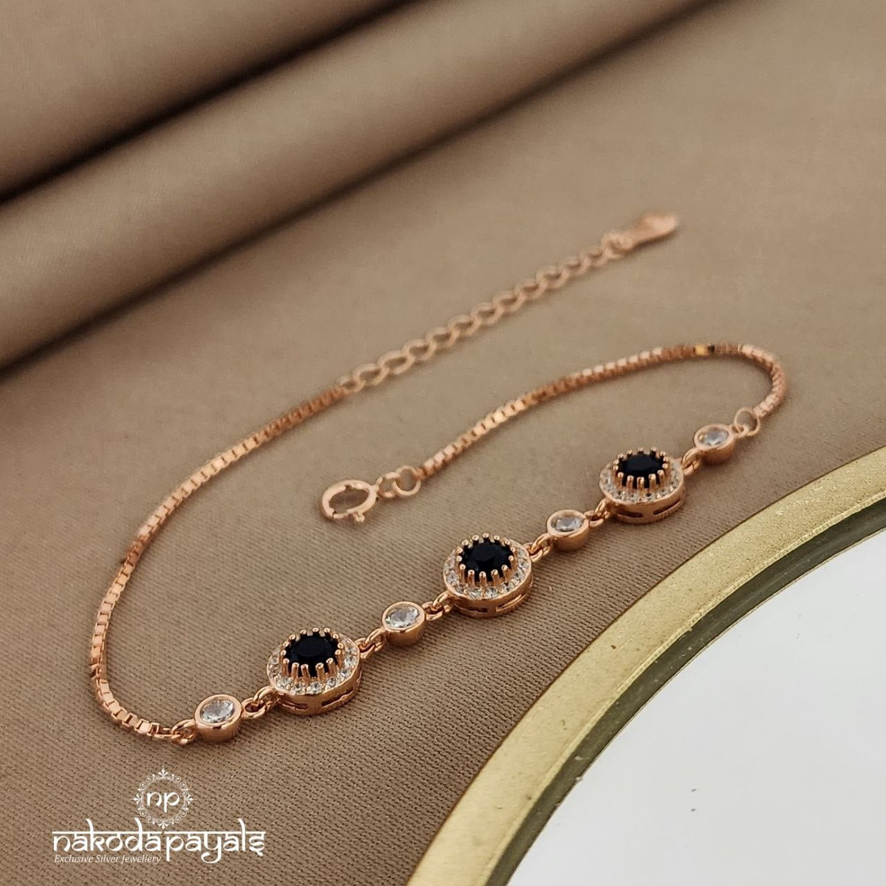 Gorgeous Triple Circular Rosegold Bracelet (Br1389)