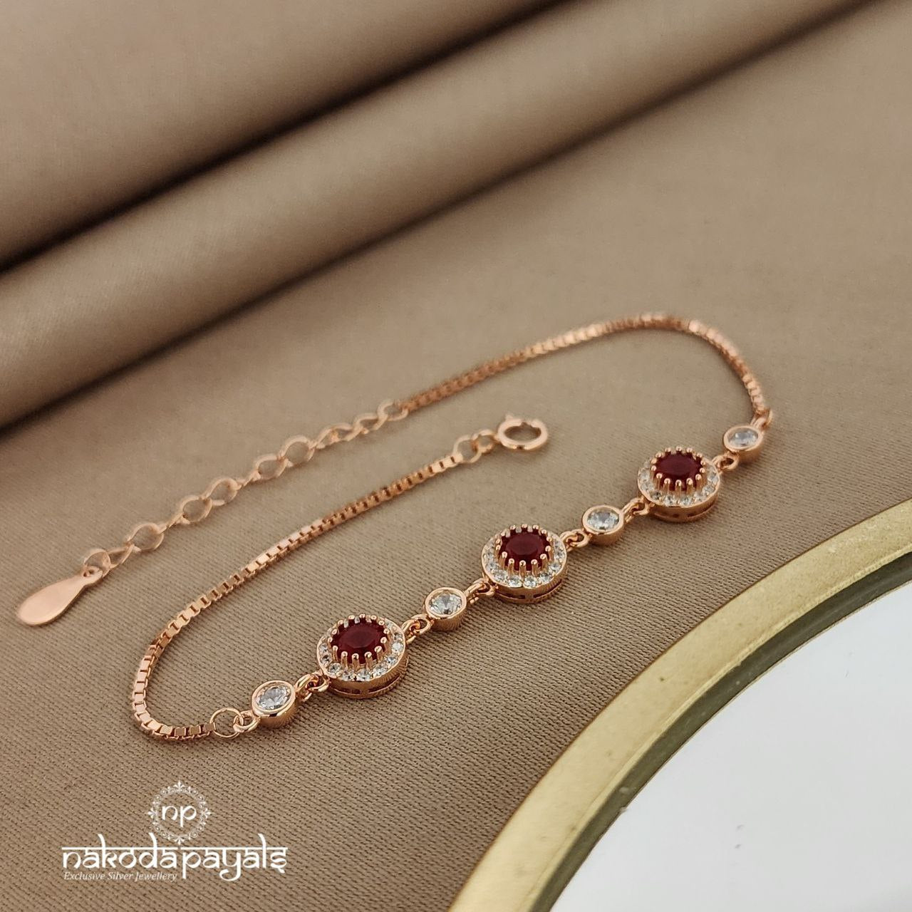 Gorgeous Triple Circular Rosegold Bracelet (Br1389)