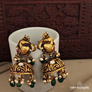 Peacock Kundan Jhumka (Ge7159)