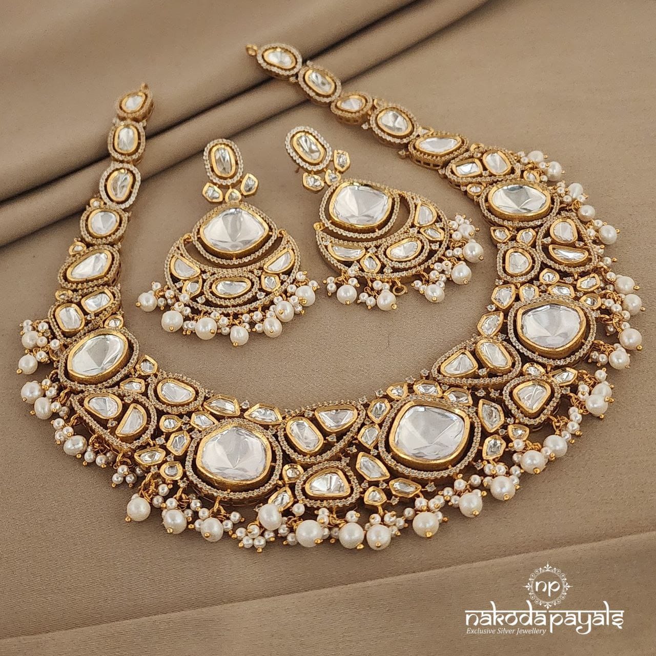 Marvelous Polki Neckpiece Set (Gn1029)