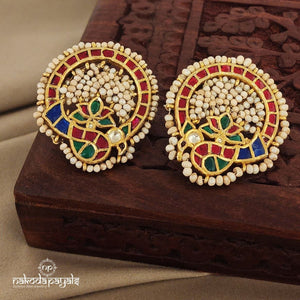 Floral Kundan Studs (Ge7173)