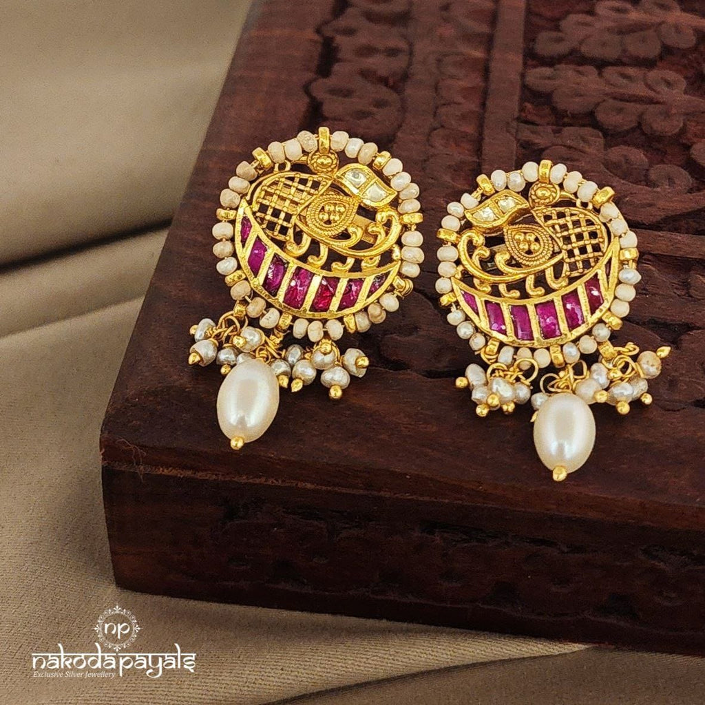 Peacock Kundan Studs (Ge7172)