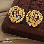 Bird with Kundan Floral Studs (Ge7170)