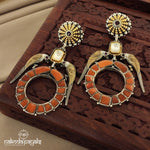 Circular Coral Dual Tone Chandbali (DT1047)