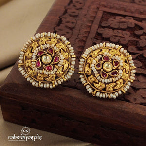 Kundan Floral Studs (Ge7178)