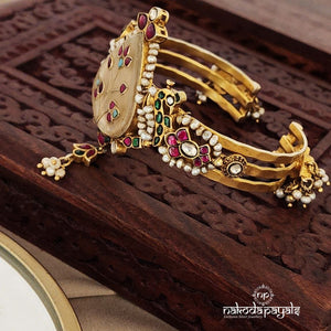 Gorgeous Kundan with Jade Cuff Kada (K4421)