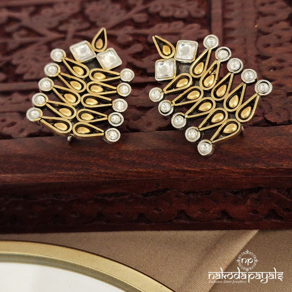 Gorgeous Kundan Dual Tone Studs (DT1074)