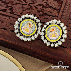 Painted Ganesha Studs (S8987)