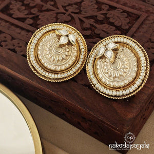 Circular Kundan Dual Tone Studs (DT1082)