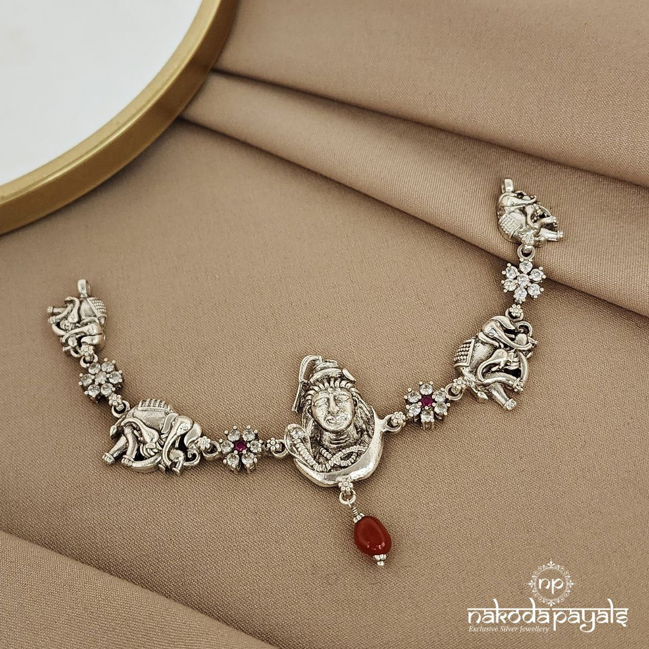 Shiva with elephant and lion Choker (N9295)