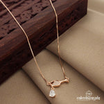 Wine Glass Rosegold Neckpiece (St2310)