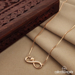 Infinity with Mini Heart Rosegold Neckpiece (St2321)