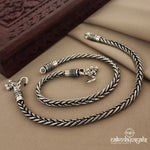 Braided Oxidised Anklet (A5004)