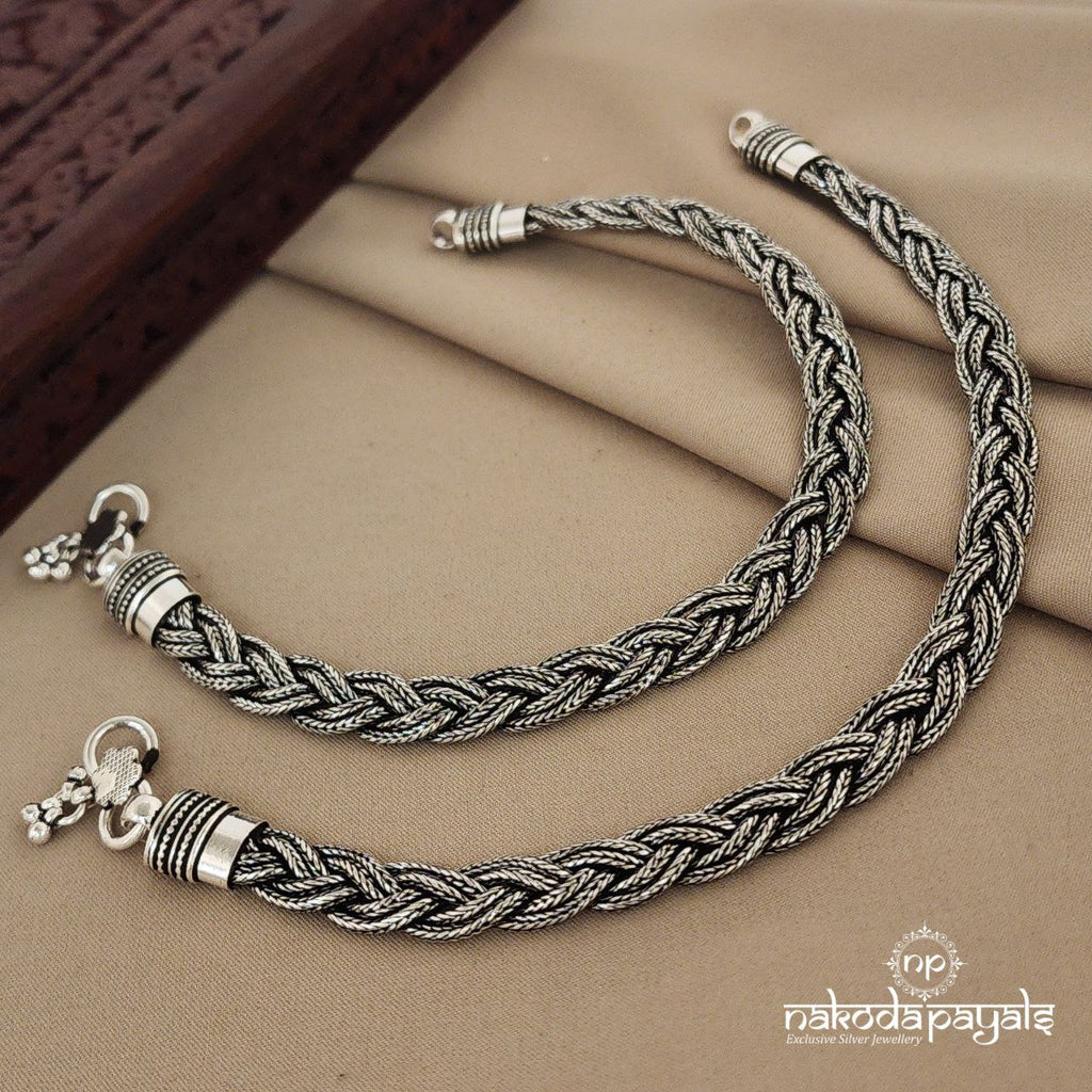 Braided Oxidised Anklets (A4998)