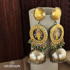 Ganesha Painted Dual Tone Jhumka (DT1094)