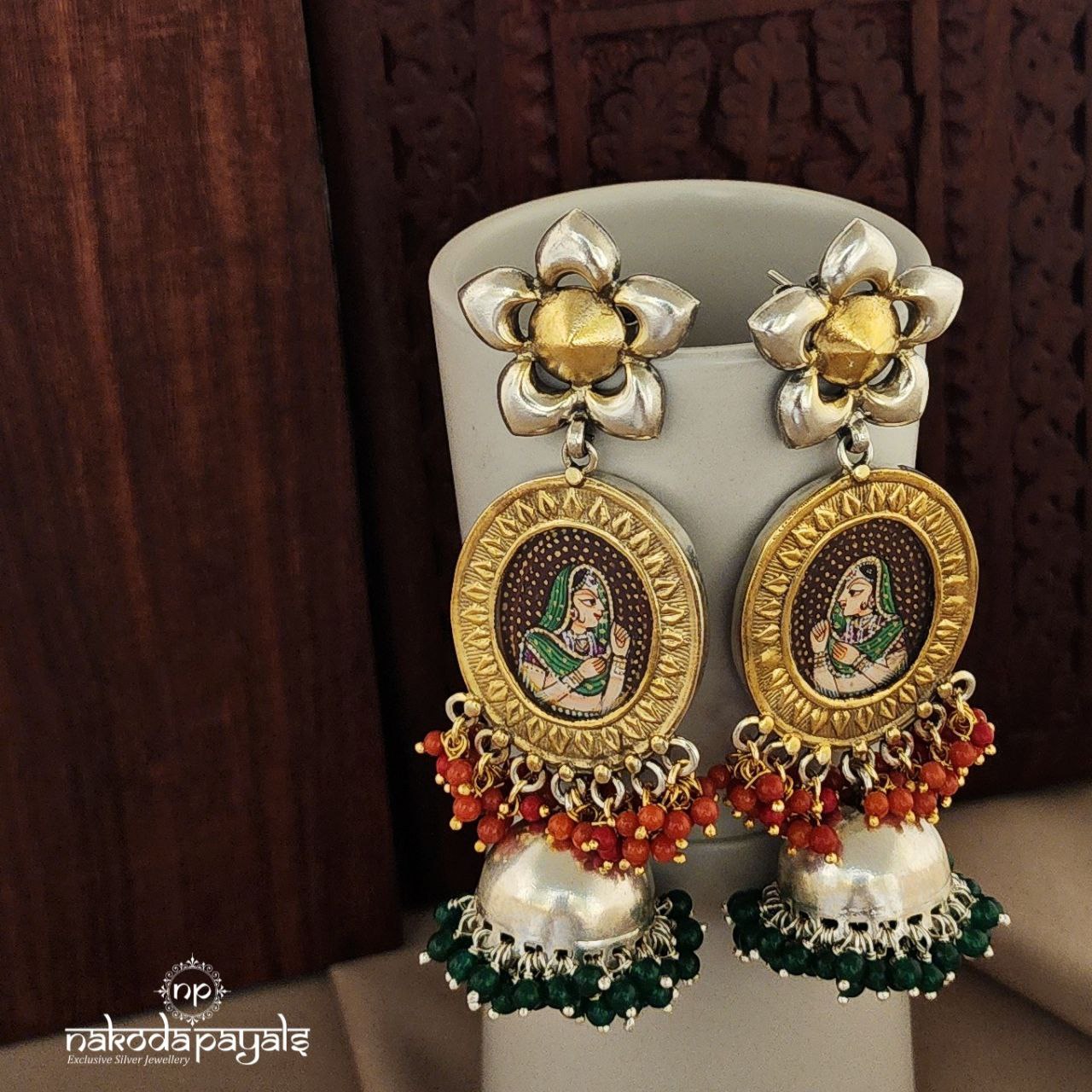 Padmavati Painted Dual Tone Jhumka (DT1092)