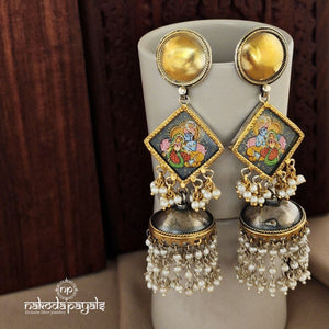 Radha krishna Painted Dual Tone Jhumka (DT1090)