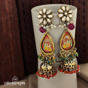 Ganesha Painted Dual Tone Jhumka (DT1089)