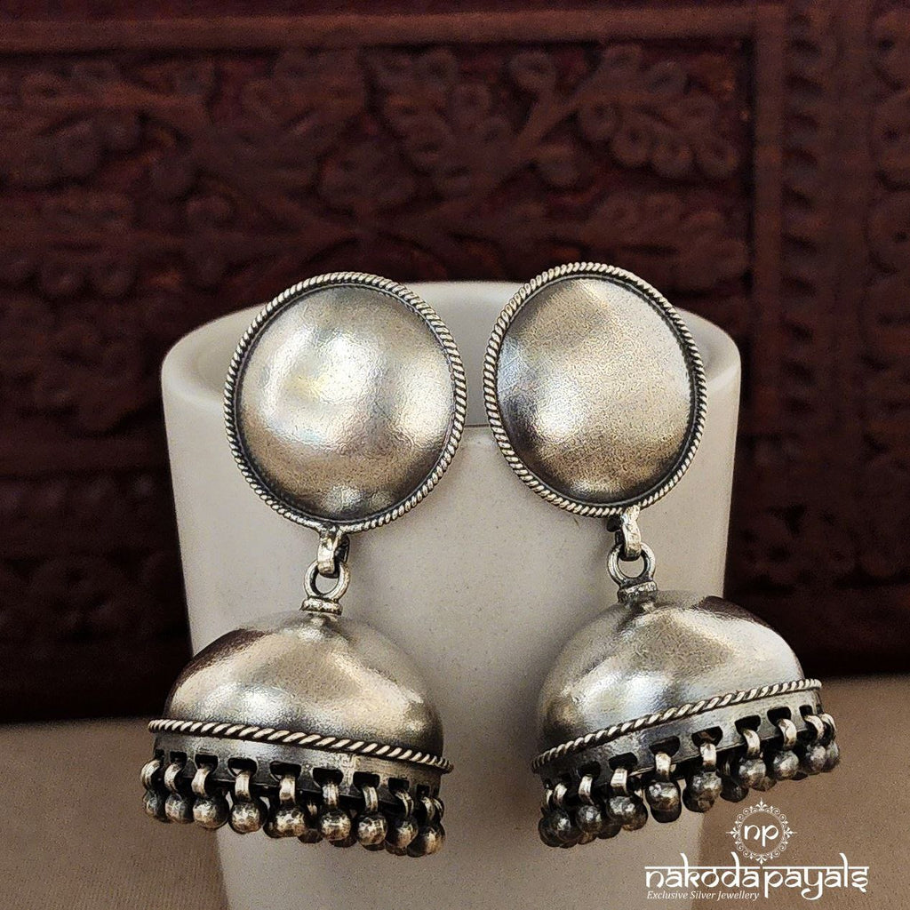 Plain Oxidised Jhumka (J5386)