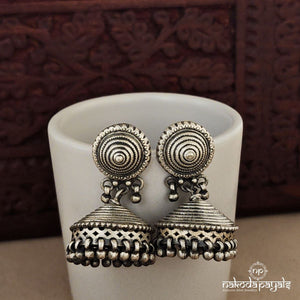 Circular Oxidised Jhumka (J5387)