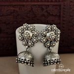 Floral Oxidised Jhumka (J5395)