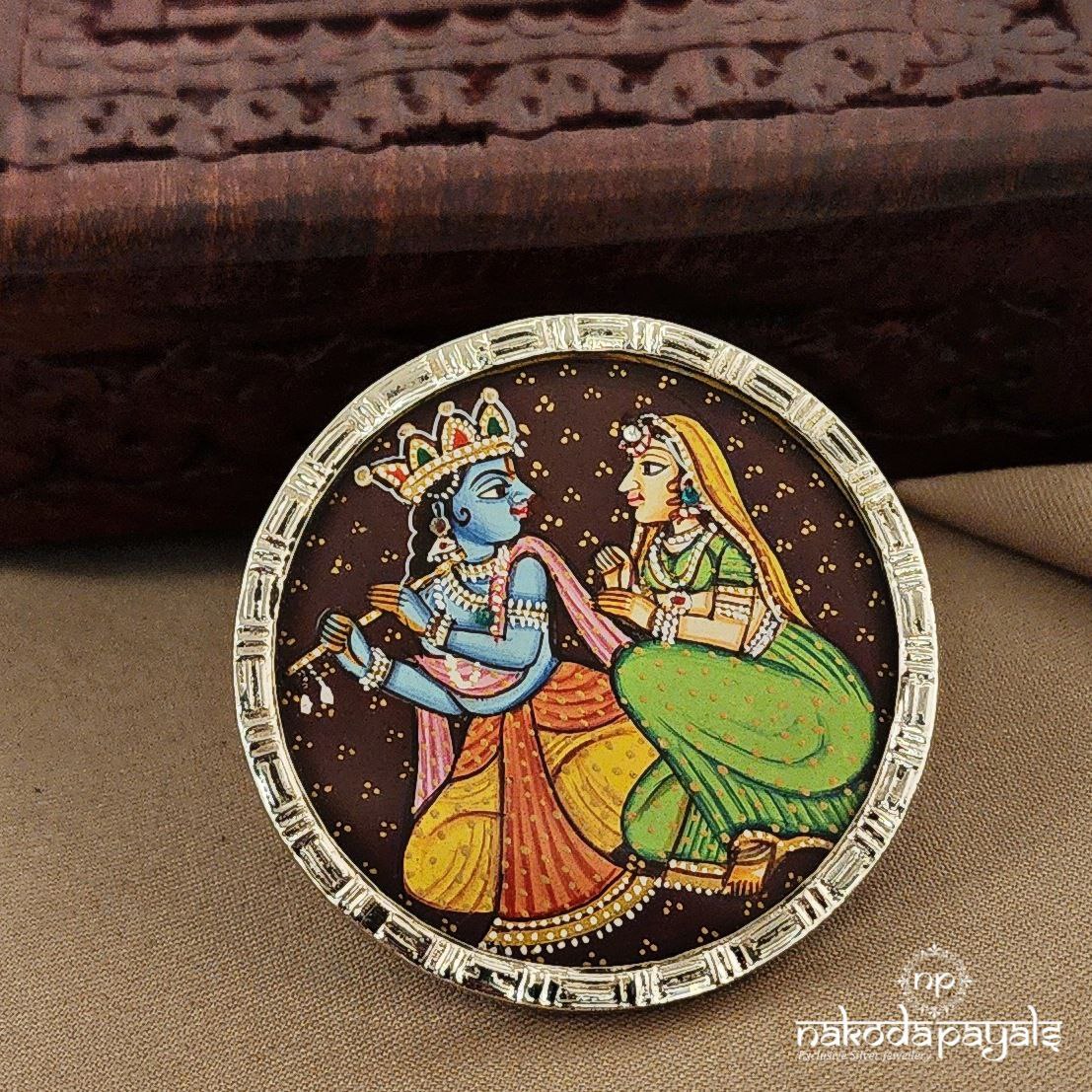 Radha krishna Painted Finger Ring (F2317)