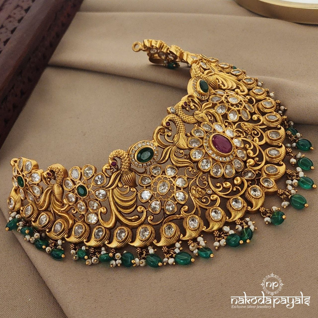 Marvelous Peacock Short Neckpiece (Hasli) (Gn1078)