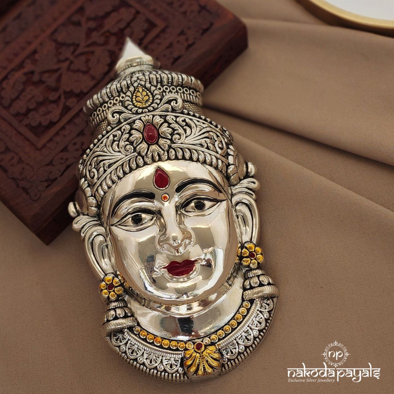 Oxidised Lakshmi Face Mukhwada (Aa0921)