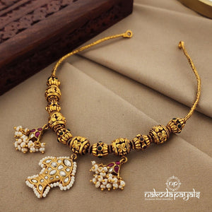 Fish Kundan Short Neckpiece (Gn1102)